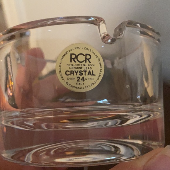 Two vintage lead Crystal ashtrays nib - Picture 3 of 10